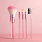 96 Pieces 10-Piece Pink Makeup Brush Sets with Travel Case - Synthetic Makeup Brushes for Foundation Powder Blush Eyeshadow Concealer Contour
