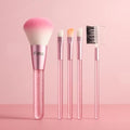 96 Pieces 10-Piece Pink Makeup Brush Sets with Travel Case - Synthetic Makeup Brushes for Foundation Powder Blush Eyeshadow Concealer Contour