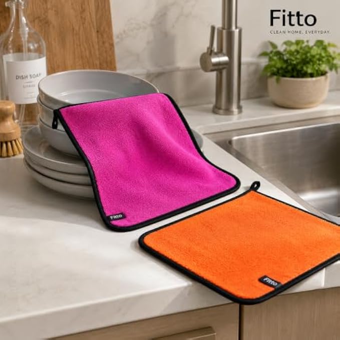 120 Pieces Microfibre Cleaning Cloths (30 x 40 cm – Soft Absorbent Reusable Towel for Kitchen and Home)