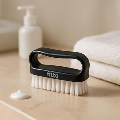 Black Nail Brush - Manicure & Pedicure Nail Cleaning Brush for Fingernails & Toenails, Cuticle Scrub Brush, Durable Handle