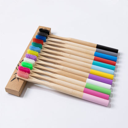 Eco-Friendly Bamboo Toothbrush with Biodegradable Handle
