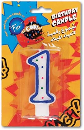 Birthday Candle - Number 1, Party Cake Topper, Birthday Greeting Candle, Kids & Adults Birthday Party Decor