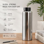72 Pieces 750ml Stainless Steel Water Bottles with Leakproof Screw Cap (Reusable Portable Drinking Bottle for Home Office Travel and Gym – Silver)