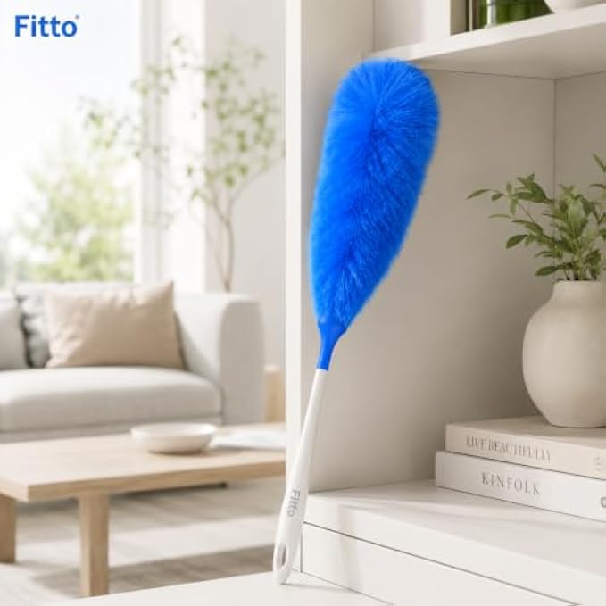 120 Pieces Microfiber Dusters with Easy-Grip Handle (Soft Dust-Trapping Fibers for Shelves – Blinds – Corners and Home Cleaning)