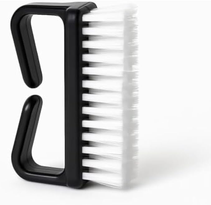 Black Nail Brush - Manicure & Pedicure Nail Cleaning Brush for Fingernails & Toenails, Cuticle Scrub Brush, Durable Handle