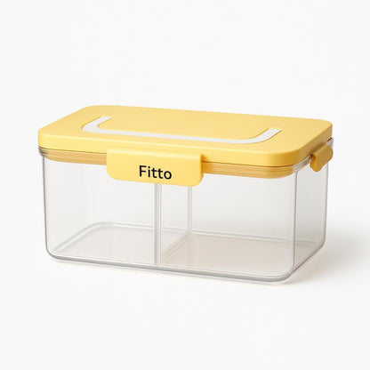 Portable Picnic Box – Airtight Design – Yellow – 1KG Capacity