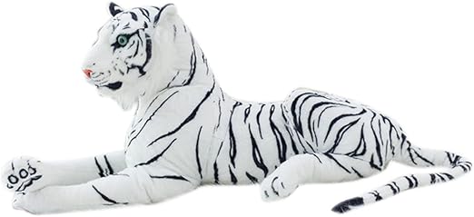 Fitto Plush Toy White Tiger – Soft & Huggable 16-Inch Realistic Stuffed Animal, Perfect Gift for Kids & Adults, Cuddly White Tiger Plushie for Sleep, Play & Decor