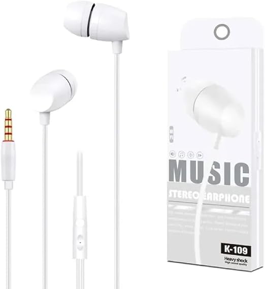 Fitto Original HUAWEI Honor Earphone AM115, Wired Half In-ear, 3.5mm Jack, Microphone Volume Control, For Huawei P10 P20 Lite