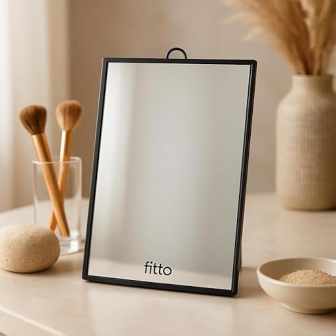 120 Pieces Cosmetic Mirror Rectangulars (16cm Black Frame - Portable Makeup Mirror for Vanity & Travel)