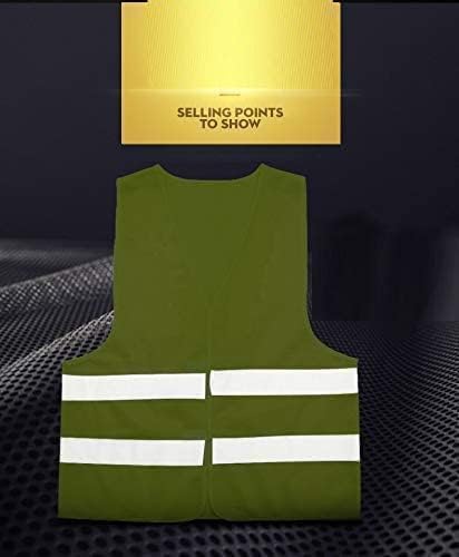 144 Pieces Reflective Vest - Sleeveless Yellow Working Clothes for Safety | High Visibility Reflective Gear for Construction (Traffic – Road Work – Outdoor Activities – and Night Work)