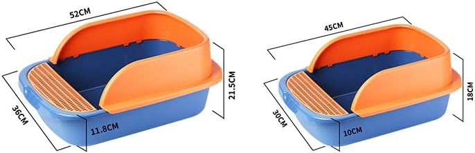 96 Pieces Easy Clean Blue Pet Litter Boxes