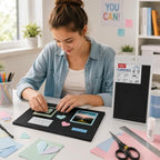 240 Pieces Black Foam Boards (20 x 30 cm Lightweight Smooth Craft Sheet for School Projects – Displays – Presentations and Model Making)