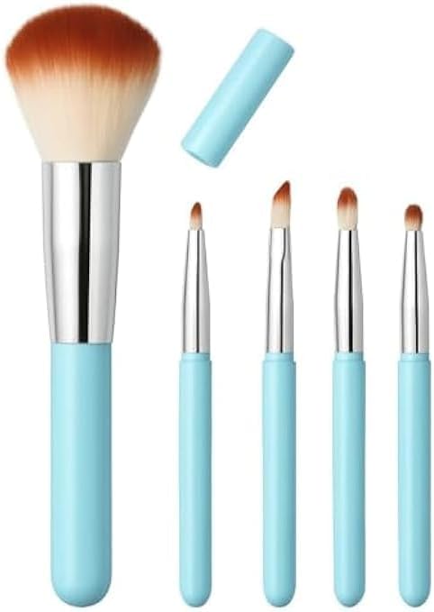 96 Pieces Makeup Brushes with 5 Extra Tips - Interchangeable Brush Heads for Foundation Concealer Powder Blending Travel Retractable Face Brush