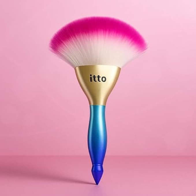 96 Pieces Large Blue Powder Makeup Brush Soft Synthetic Bristles for Face Blush Foundation Kabuki Cosmetic Brush