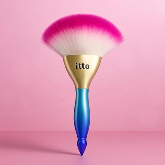 Large Blue Powder Makeup Brush Soft Synthetic Bristles for Face Blush Foundation Kabuki Cosmetic Brush