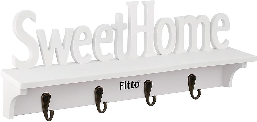 Sweethome Shelf With Keyboard, White - Stylish Storage Solution