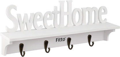 Sweethome Shelf With Keyboard, White - Stylish Storage Solution