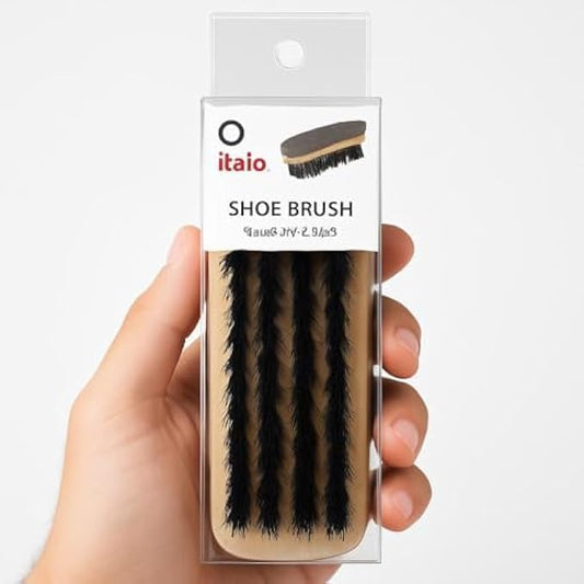 Shoe Brush Assorted Colors - Shoe Cleaning & Shine Brush for Leather Suede Boots, Horsehair Bristles, Shoe Care