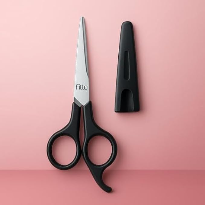96 Pieces Hair Cutting Scissors with Cap Black Handle Barber Shears Hairdressing Scissors Salon Cutting Shears Home Use