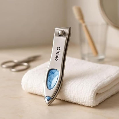 Nail Clipper Compact 5.9x1.3cm Blue - Mini Fingernail & Toenail Cutter Portable Manicure Pedicure Tool
