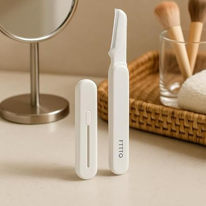 Eyebrow Razor White 15.5cm – Precision Facial Hair Remover Eyebrow Trimmer Dermaplaning Blade