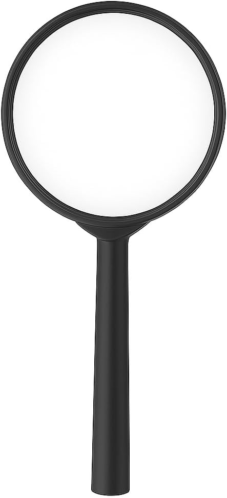 144 Pieces Set ofs (5 50mm Magnifying Glasses – 11cm Black)