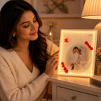 72 Pieces LED Photo Frames with Warm Ambient Lights (Decorative Tabletop Picture Frame for Wedding – Anniversary and Home Display – White)