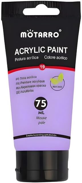 Acrylic Paint 75ml Mouve Pale for Artists, Canvas, Crafts, and DIY Projects