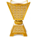 96 Pieces Incense Burner Decorative Gold Bakhoor Holders for Home Fragrance (Metal Aroma Burner with Lattice Design and Stable Base)