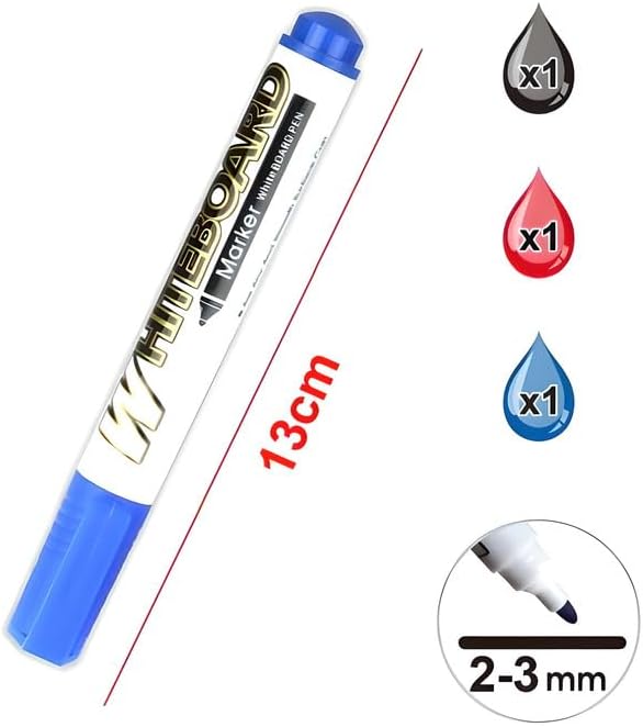120 Pieces 4 Pieces (13cm Whiteboard Marker with 11cm Eraser - Assorted Colors)