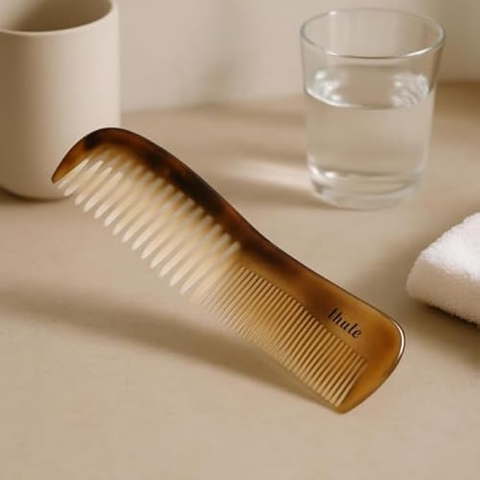120 Pieces Large Tooth & Fine Tooth Comb Brown - Dual-Sided Wide Tooth & Fine Tooth Hair Combs for Detangling (Styling & Beard)