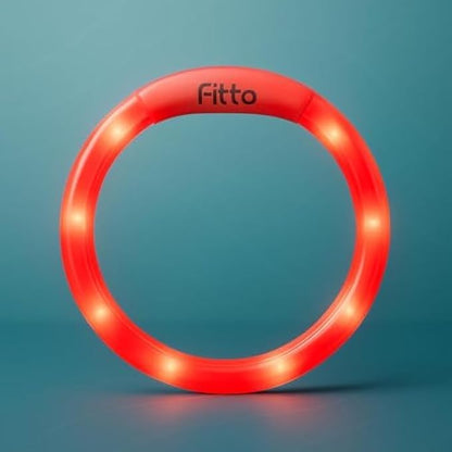 Luminous LED Pet Collar 13x13cm - Rechargeable Glowing Collar for Small Dogs & Cats, Night Safety Visible Waterproof