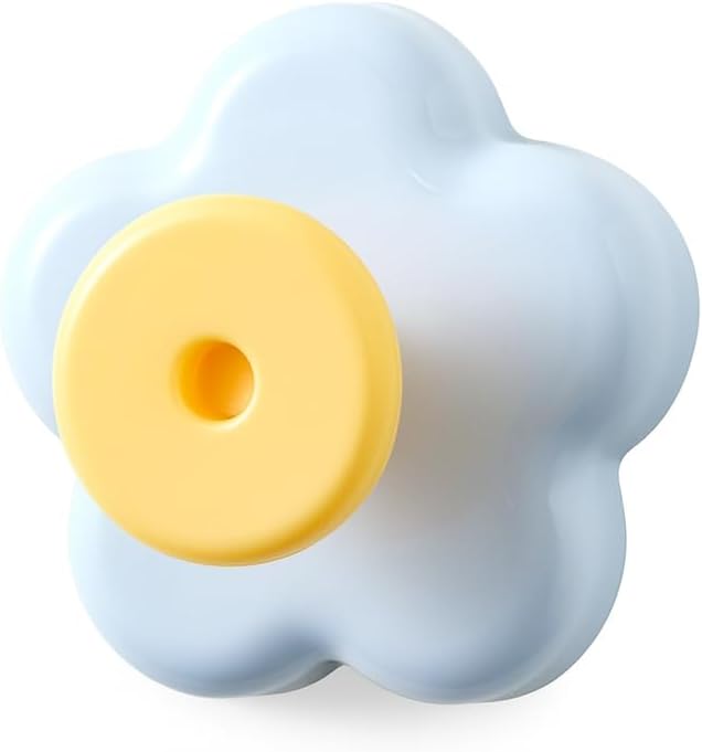 240 Pieces Flower Suction Cup Hooks (Decorative Blue Design)