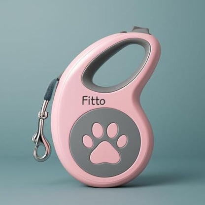 Retractable Pet Leash Pink - Retractable Dog Leash & Cat Leash, Compact 18x10.5cm Housing, Extendable Pet Lead for Small Dogs & Puppies
