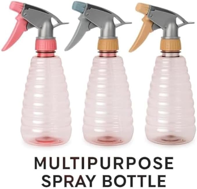Multipurpose Spray Bottle - Refillable Trigger & Fine Mist Mister, Adjustable Nozzle for Cleaning, Plant Care, Hair, Salon, Gardening, Home Use