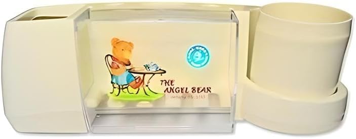 Toothbrush Holder, 5 Slots 2 Cups, Space-Saving Wall-Mounted Toothpaste Holder with Dust Protection Cover, Drain Holes, Suction Hook, Multifunctional Bathroom Organizer