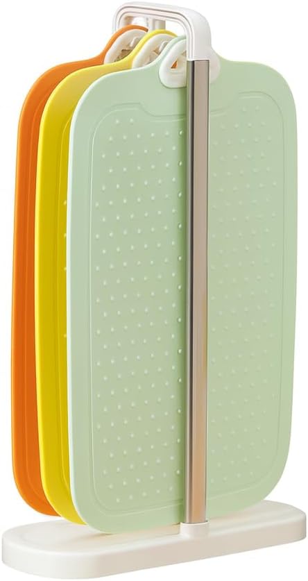 96 Pieces TPU Cutting Board Storage Racks (Vertical Design with 3 Boards – White)
