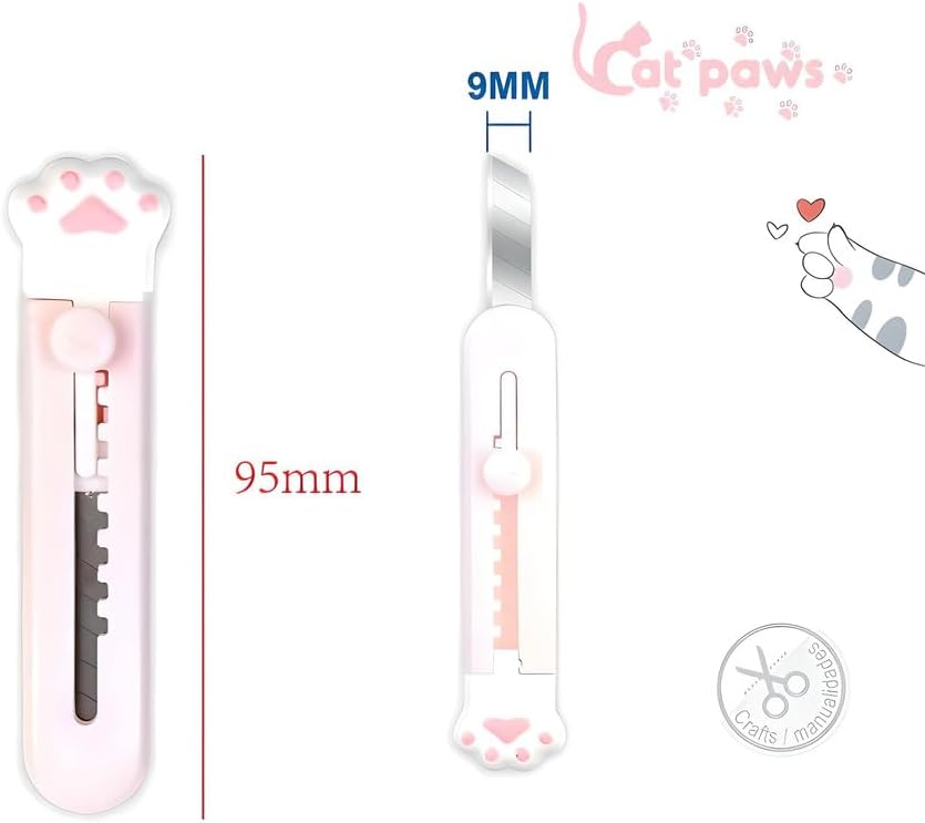 9m Manual Knife 9.5cm Pink Utility Cutter