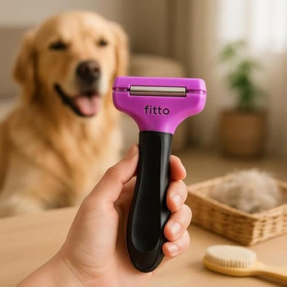 Pet Hair Removal Brush Purple 15x7.5cm - Reusable Lint & Fur Remover for Dogs Cats, Upholstery Sofa Clothes Car Seats