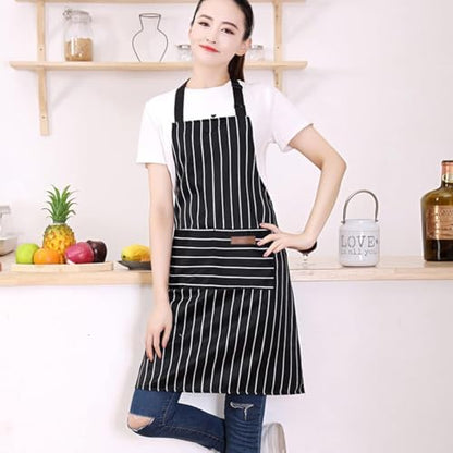 Stylish Cotton Apron for Women – Soft & Durable Fabric, Free Size, 60x85cm, Machine Washable Kitchen Apron with Trendy Design