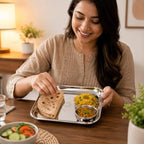 96 Pieces Stainless Steel Square Plates (Food-Grade Reusable Serving Plate with Raised Edges – Rust Resistant Easy Clean Dinner Plate for Home Kitchen Parties and Daily Meals – Silver)