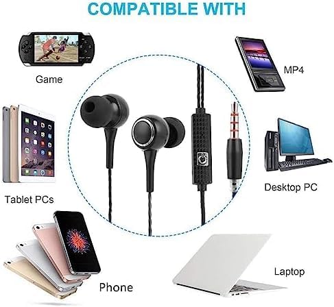 K28 Black Wired in-Earphone Stereophonic Sound With Mic, Built-in Microphone, Bass, 3.5mm Jack, Suitable For All Mobile Phones, Android & Mac Mobiles, Ear Phone, Music
