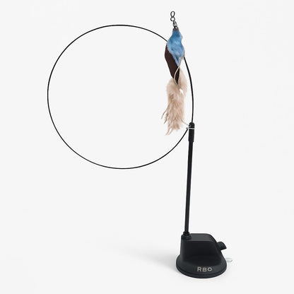 Cat Teaser Toy – Interactive Feather – Assorted Colors