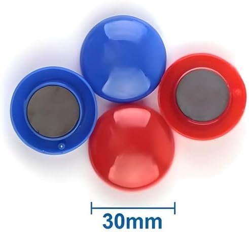 4 Round Magnets Assorted Colors 30mm