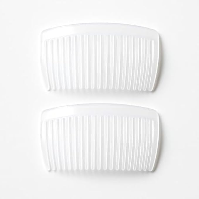 144 Pieces Small White Plastic Side Hair Comb Pack of 2 - Side Hair Combs (Hair Accessory – Hair Grip for Women & Girls)