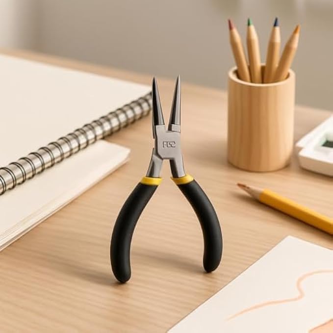96 Pieces 4.5-inch Rounded Nose Mini Pliers (Black - Roundnose Jewelry & Craft Pliers for Wire Bending – Beading – Electronics – Precision Work)