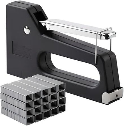 Heavy Duty Stapler for Wood, Manual Industrial Stapler with Ergonomic Grip, Professional Tacker for Upholstery, Carpentry, and DIY Projects, Compatible with 6mm Staples