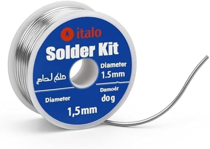 120 Pieces 1.5mm Solder Wire Kit - Rosin Core Lead-Free Solder Wires for Electronics Repair (Flux Paste & Desoldering Braid – Soldering Accessories)
