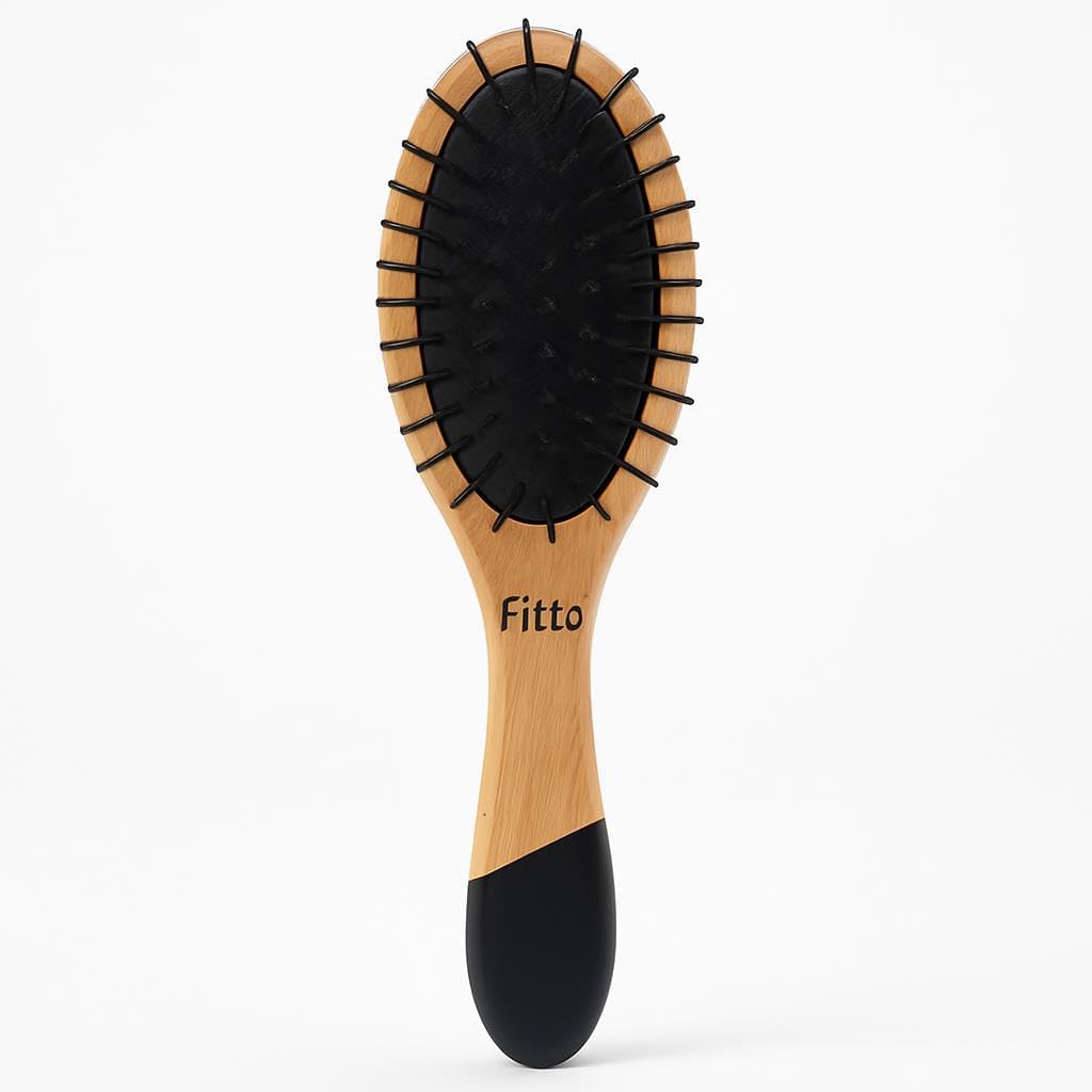 120 Pieces Oval Shaped Wooden Hair Brushes for Men and Women (Travel Friendly – Brown)