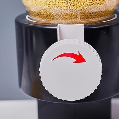 Dry Food Cereal Dispenser, Orange Plastic, White Transparent, For Pet Food Coffee Beans Breakfast, Single Orange
